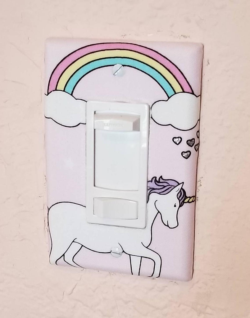 Rainbow Unicorn light switch single rocker
