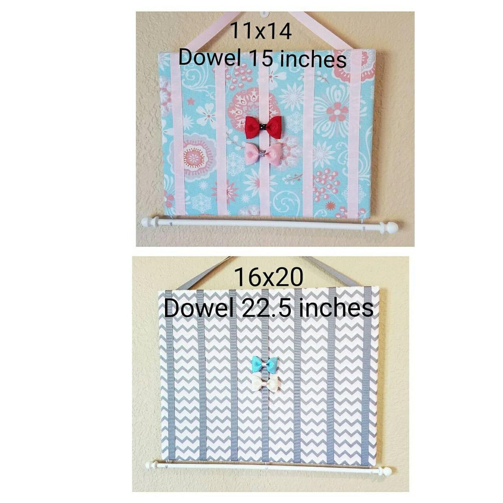 hair accessory organizer sizes with dowels