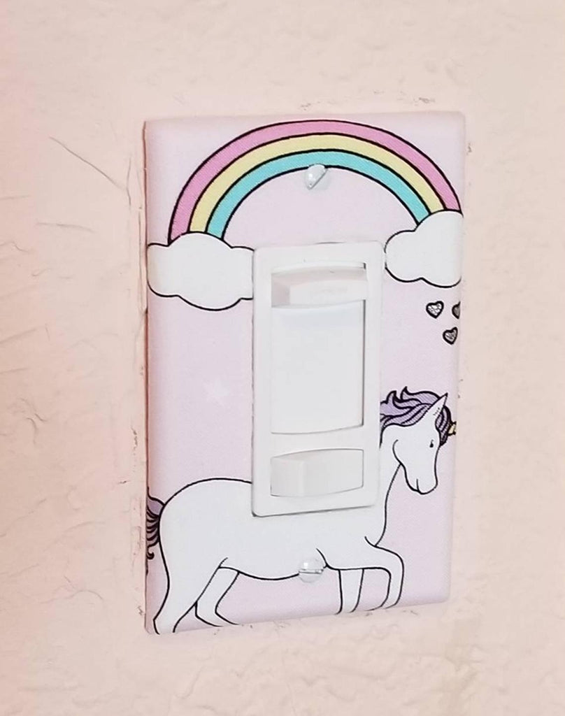 Rainbow Unicorn single rocker light switch