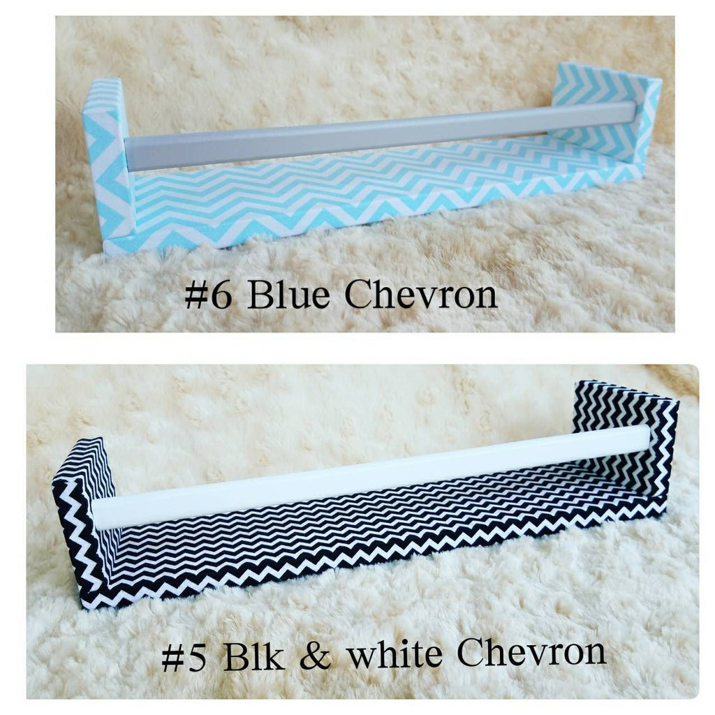 Chevron Wall Shelves - Blue, Black & White