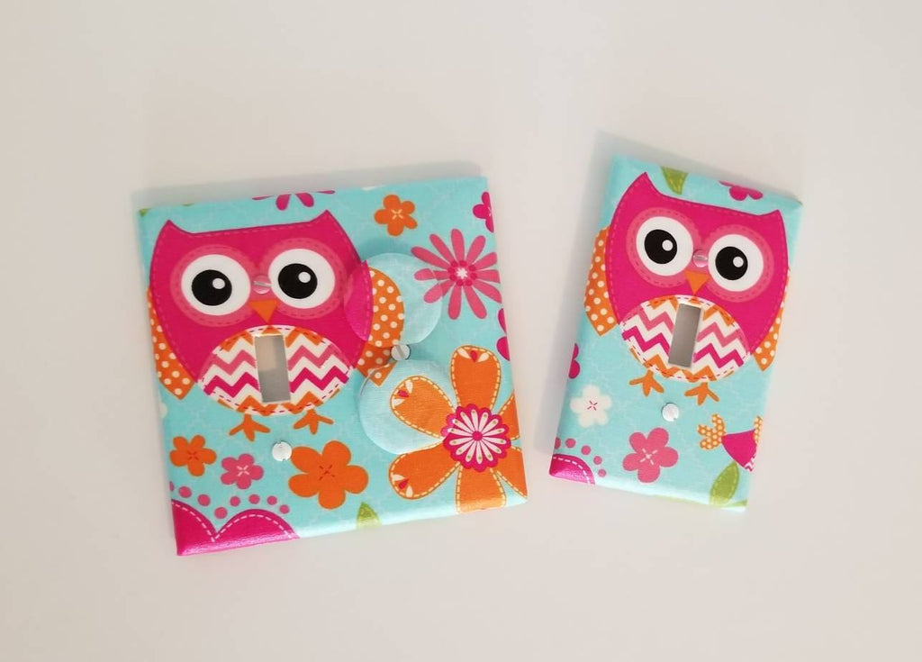 Owl Light Switch options with matching plug inserts