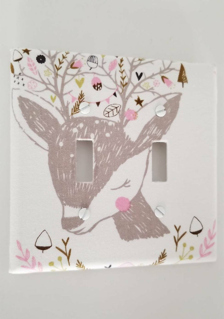 Woodland Fawn Light Switch Cover double size
