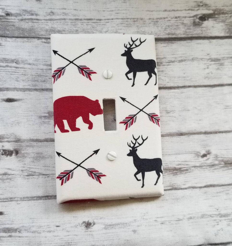 Deer and Bear Light Switch Cover, single size