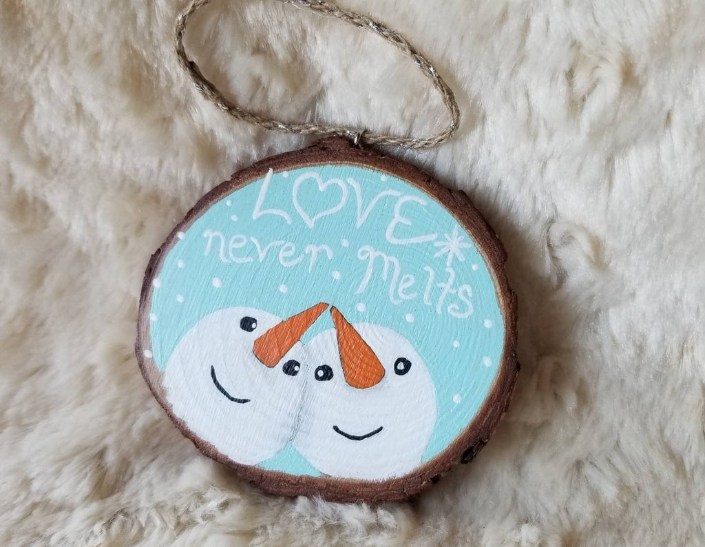 Snowman couple, engagement gift, anniversary gift
