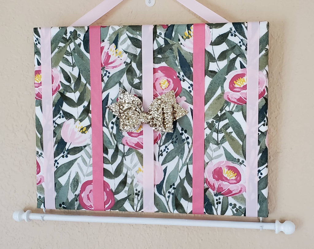 Pink Camellias Accessory Organizer pink flowers with green leaves